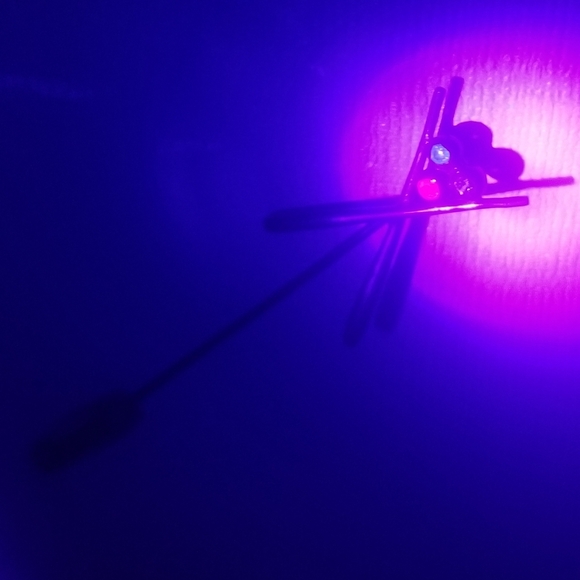 Real gemstones, rare billiards vtg or antique stick pin - Picture 4 of 7